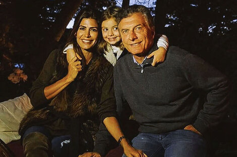 El Presidente junto a su esposa, Juliana Awada, y su hija Antonia.