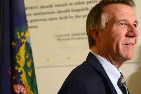 Phil Scott, el gobernador de Vermont que dio luz verde a la ley para autorizar el libre consumo de marihuana.