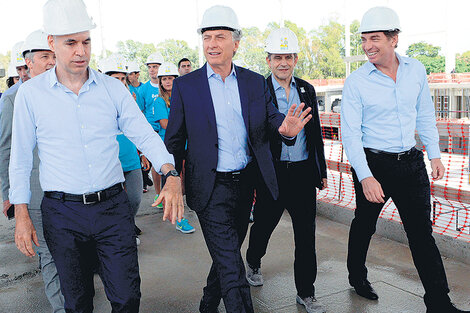 Mauricio Macri recorrió las obras de la Villa Olímpica junto a Rodríguez Larreta y Santilli.