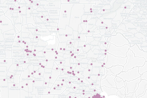 Mapa Interactivo de Femicidios de la página www.normalopezsf.com.ar.