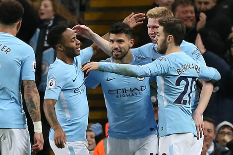 Póker de Agüero en la Premier League