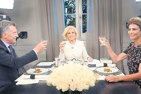 Macri y Awada en el último almuerzo en el programa de Mirtha.