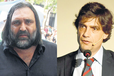 Enfrentados. El líder de Suteba, Roberto Baradel, y el ministro de Economía provincial, Hernán Lacunza.