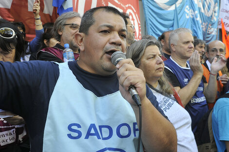 El dirigente de Sadop, Martín Lucero, celebró el fallo y confió en que siente precedente. (Fuente: Andres Macera)