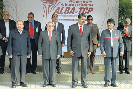 Los presidentes del bloque ALBA se reunieron en el Palacio de Miraflores. (Fuente: AFP)