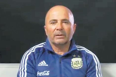 Sampaoli junto a las Abuelas