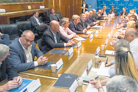 Del encuentro participaron los ministros Frigerio y Aranguren.