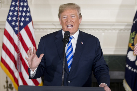 Trump, al momento del anuncio en la Casa Blanca.