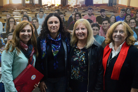 Las investigadoras Claudia Drogo, Alejandra Pacchioni, María Pardal y Amelia Reinoso.