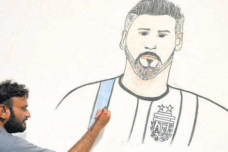 Una ilustración del diario opositor israelí Haaretz. “Nadie podría decir que un mural a Messi es antisemitismo”, dice el epígrafe.