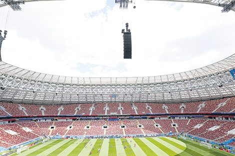 El estadio de Luzhniki, en Moscú, será la sede de la fiesta y del partido inaugural.