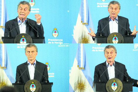 Macri en la conferencia de prensa del miércoles. En contraste con el Gobierno y su aparato mediático, el pluralismo de la comunidad también participa.