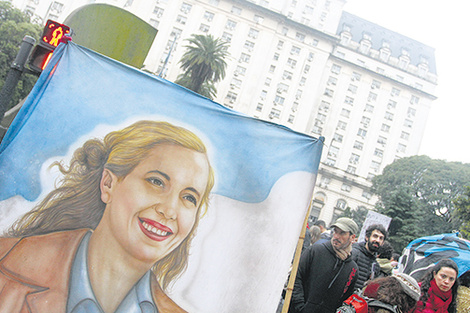 Eva tuvo un rol destacado ayer en la marcha contra el uso de las Fuerzas Armadas en seguridad interior.