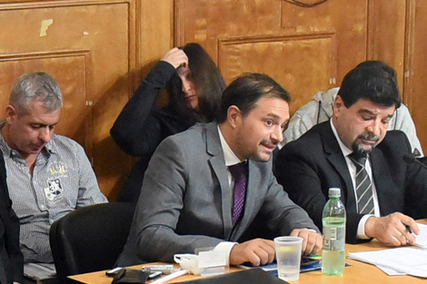 Zacarías, su mujer Sandra, en los tribunales federales.