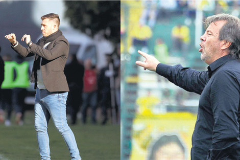 Benítez y Zielinski, DT de Estudiantes y Atlético Tucumán.