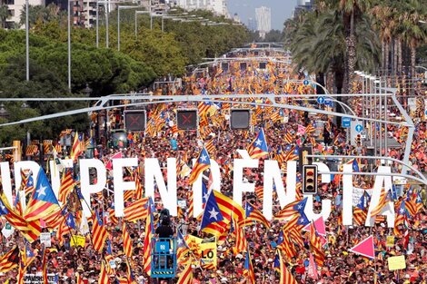 Los independentistas marcharon en el Día de Cataluña