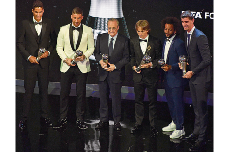 Modric, elegido mejor jugador del año, y los otros premiados en la gala a la que faltaron Messi y Cristiano.