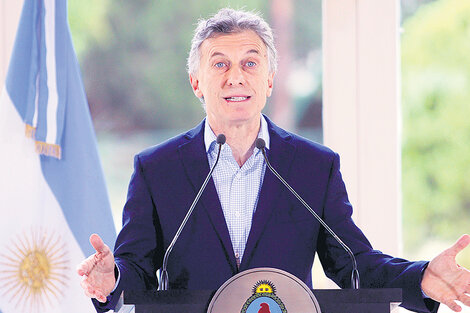 El presidente Mauricio Macri presentando el proyecto de ley de alquileres. (Fuente: NA)