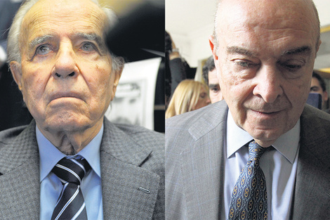 El ex presidente Carlos Menem y su entonces ministro Domingo Cavallo condenados en la causa de los sobresueldos. (Fuente: DyN)