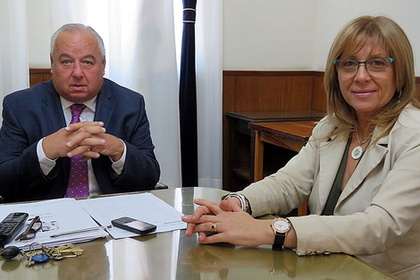 Gutiérrez con Giaccone en la reunión que mantuvieron en Santa Fe.