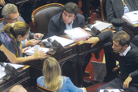 Camaño, Rossi, Espinoza y Kicillof, en la sesión contra el tarifazo.