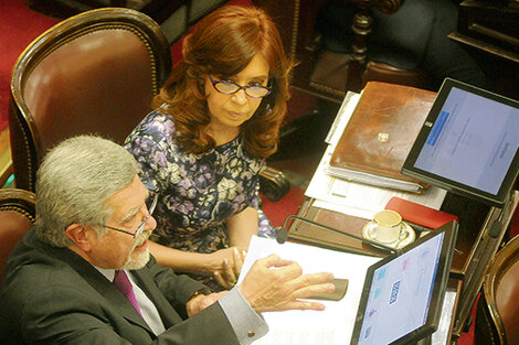 La ex presidenta Cristina Kirchner habló en la madrugada de ayer en la sesión por el Presupuesto. (Fuente: Guadalupe Lombardo)