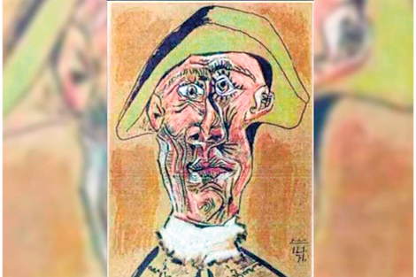 Cabeza de arlequín, de Picasso, valuado en 800 mil euros.