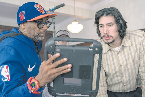 SPIKE LEE Y ADAM DRIVER DURANTE EL RODAJE