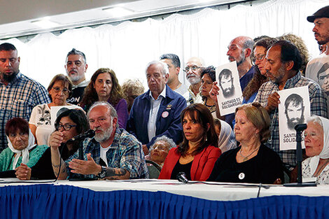 La familia Maldonado dio una conferencia de prensa en el Bauen.