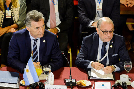 El presidente Mauricio Macri y su canciller, Jorge Faurie.