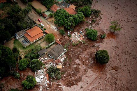 Una imagen de Brumadinho tras el desastre del viernes.