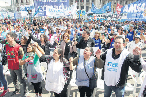 Los docentes de todos los niveles se manifestaron durante el último año en defensa de la educación pública.