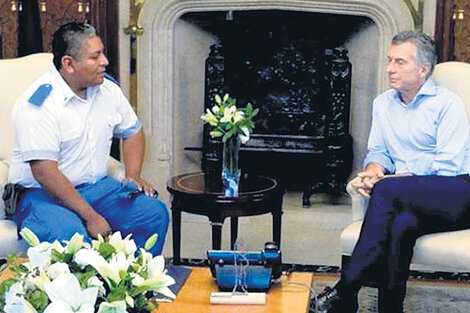 Luis Chocobar fue homenajeado por el presidente Mauricio Macri en la Casa de Gobierno.