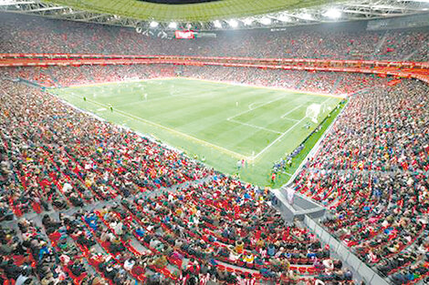 De visita en el San Mamés, catedral del Athletic Club