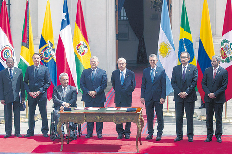 Encuentro de presidentes de derecha de la región en Santiago, Chile, para dar nacimiento al Prosur.