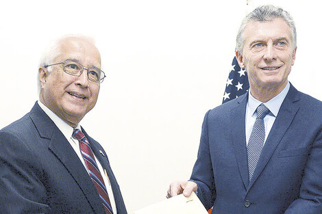 Edward Prado (con Macri en la foto), embajador de Estados Unidos.