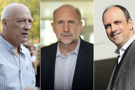 Bonfatti, Perotti y Corral. El peronista maneja sus propias mediciones en la compulsa con María Eugenia Bielsa.