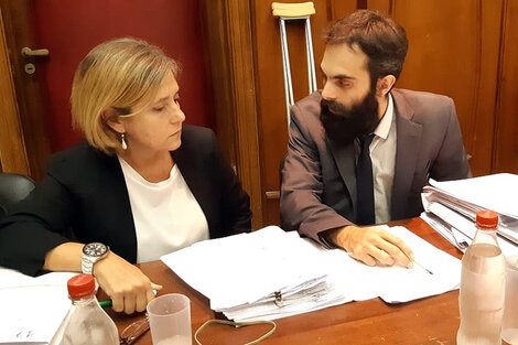 Los fiscales Mariela Jiménez y Ezequiel Hernández, a cargo de la investigación.