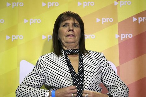 Patricia Bullrich en el celular de Marcelo D'Alessio.