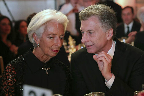 El presidente Mauricio Macri junto a la directora del FMI, Christine Lagarde.