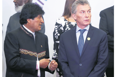 En la última visita de Evo Morales, en 2018, no se vio con Mauricio Macri.