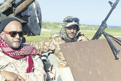 Milicianos de Misurata camino a unirse a las fuerzas de Trípoli.