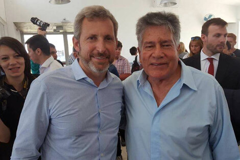 El ex intendente Sánchez junto al ministro del Interior de la Nación, Rogelio Frigerio.
