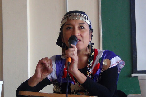 Moira Millán, referente mapuche.