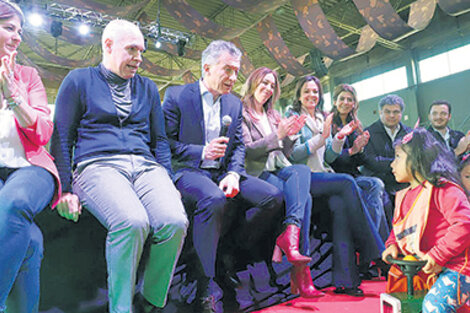 Guadalupe Tagliaferri ayer, en un acto junto a Rodríguez Larreta.