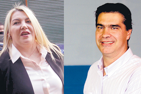 Rosana Bertone y Jorge Capitanich, posibles candidatos al Senado nacional.