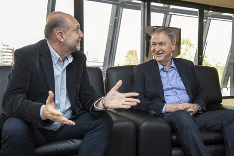 Perotti y Schiaretti almorzaron en el Centro Cívico.