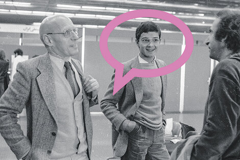 Michel Foucault y Thierry Voeltzel en el aeropuerto de Irán en 1978