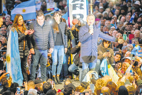 María Eugenia Vidal, Guillermo Montenegro y Mauricio Macri.