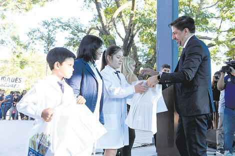 El ministro de Educación, Nicolás Trotta, en el acto de inicio de clases en Formosa. 